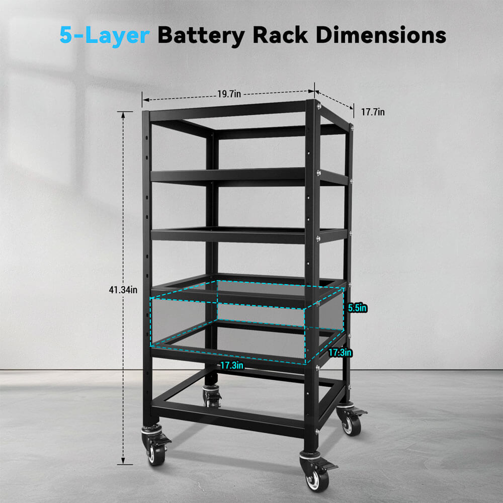 SunGoldPower 5-Layer Battery Rack for 3U Server Rack Battery