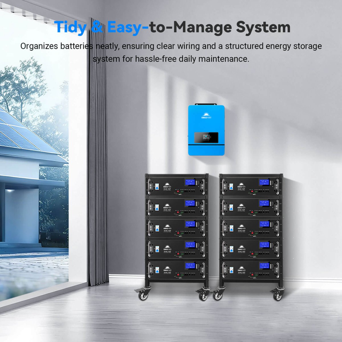 SunGoldPower 5-Layer Battery Rack for 3U Server Rack Battery