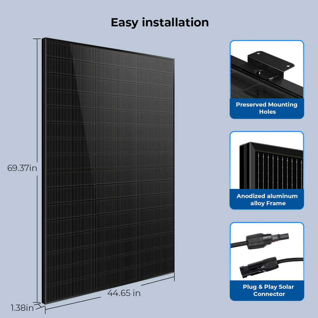 450 Watt Bifacial N-Type Monocrystalline Solar Panel SGN-450-BDG5 (32 PANELS) UL61730