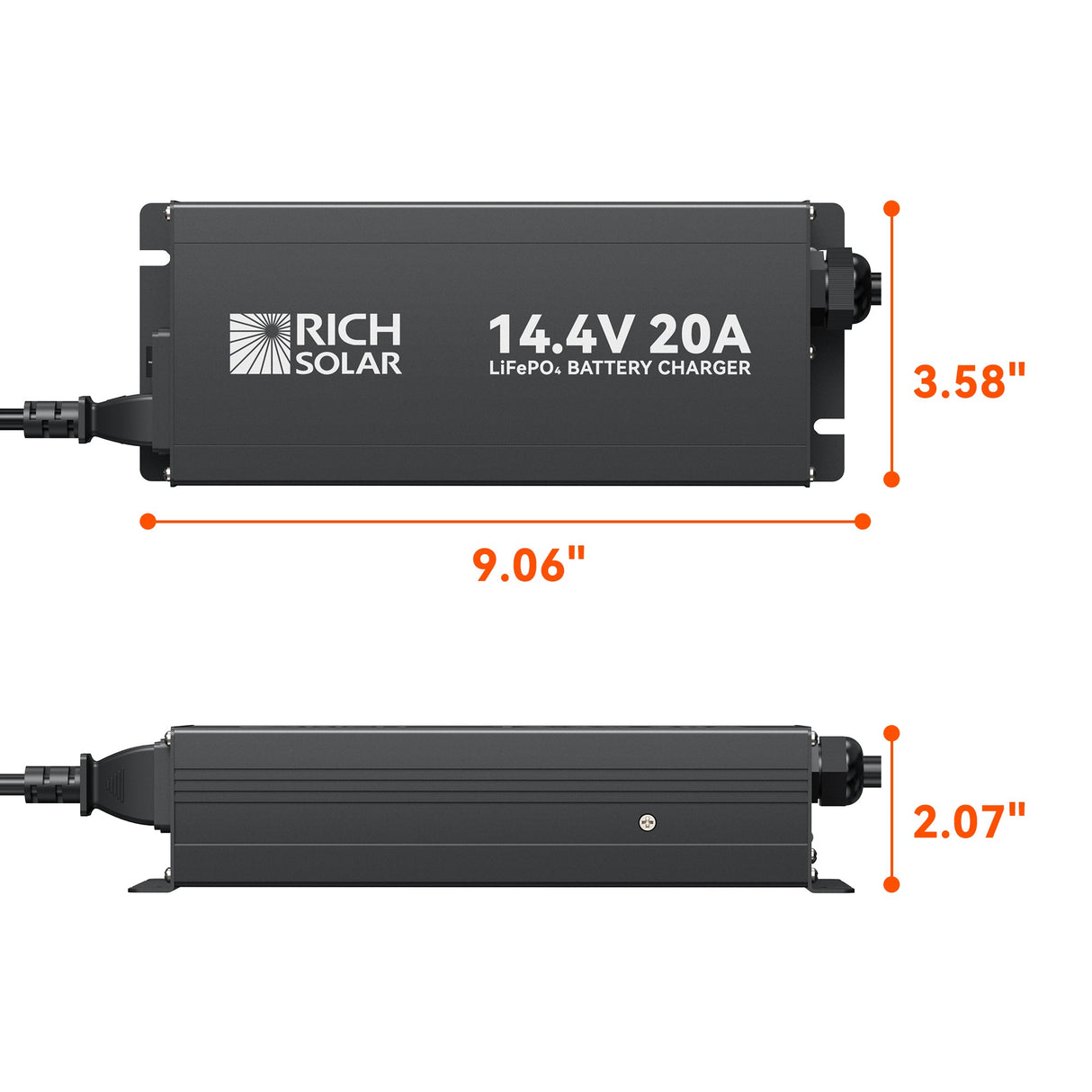 12V(14.4V) 20A | 100-240VAC | 12V LiFePO4 Battery Charger