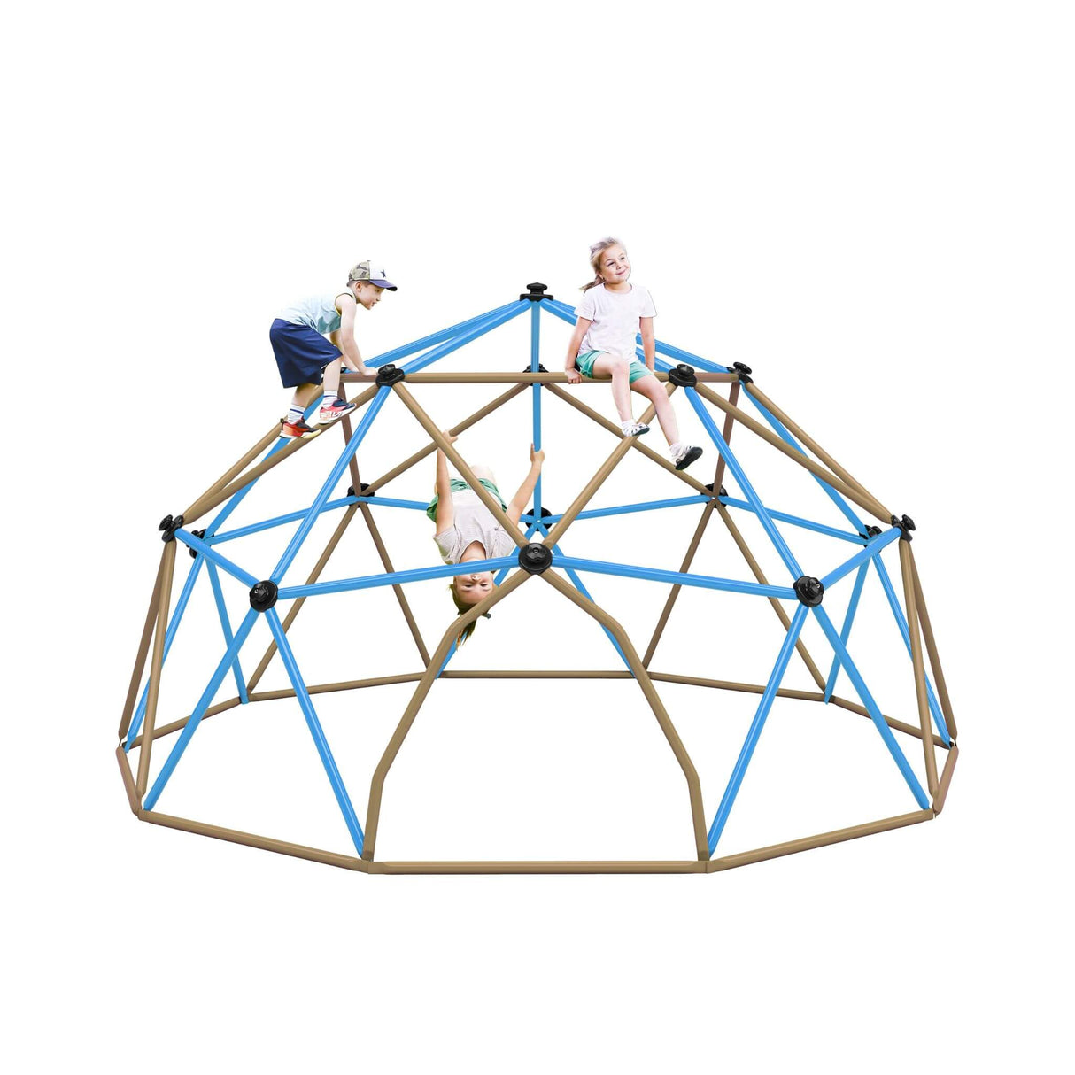 13FT Kids Climbing Jungle Gym Geometric Playground Dome Tower, 1000LBS (SAK83512)