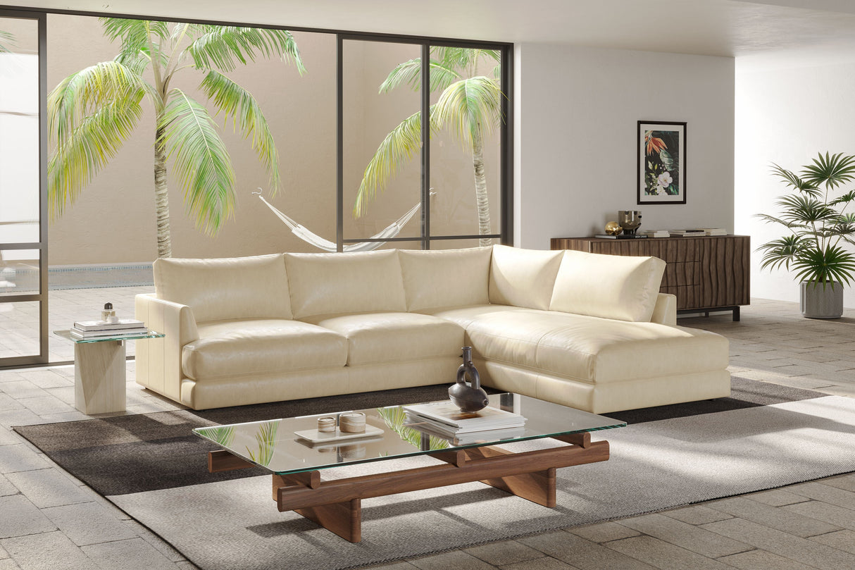 Serena Leather Sectional Sofa