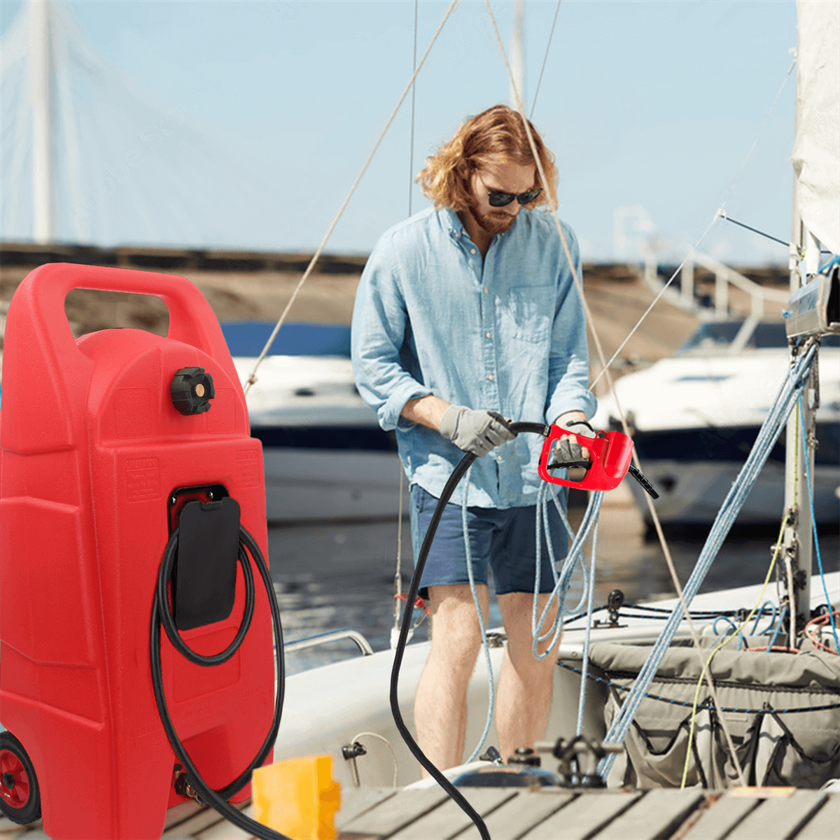 Fuel Caddy 25 Gallon, Portable Fuel Storage Tank