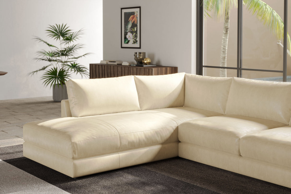Serena Leather Sectional Sofa