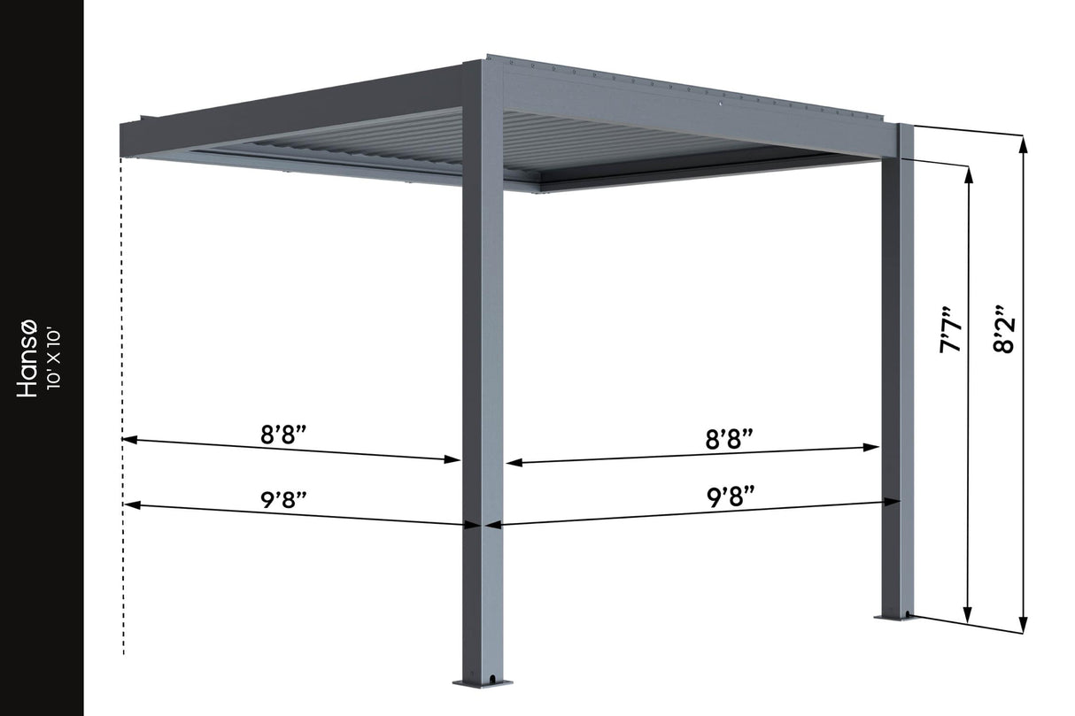 Hansø Aluminum Pergola Kit