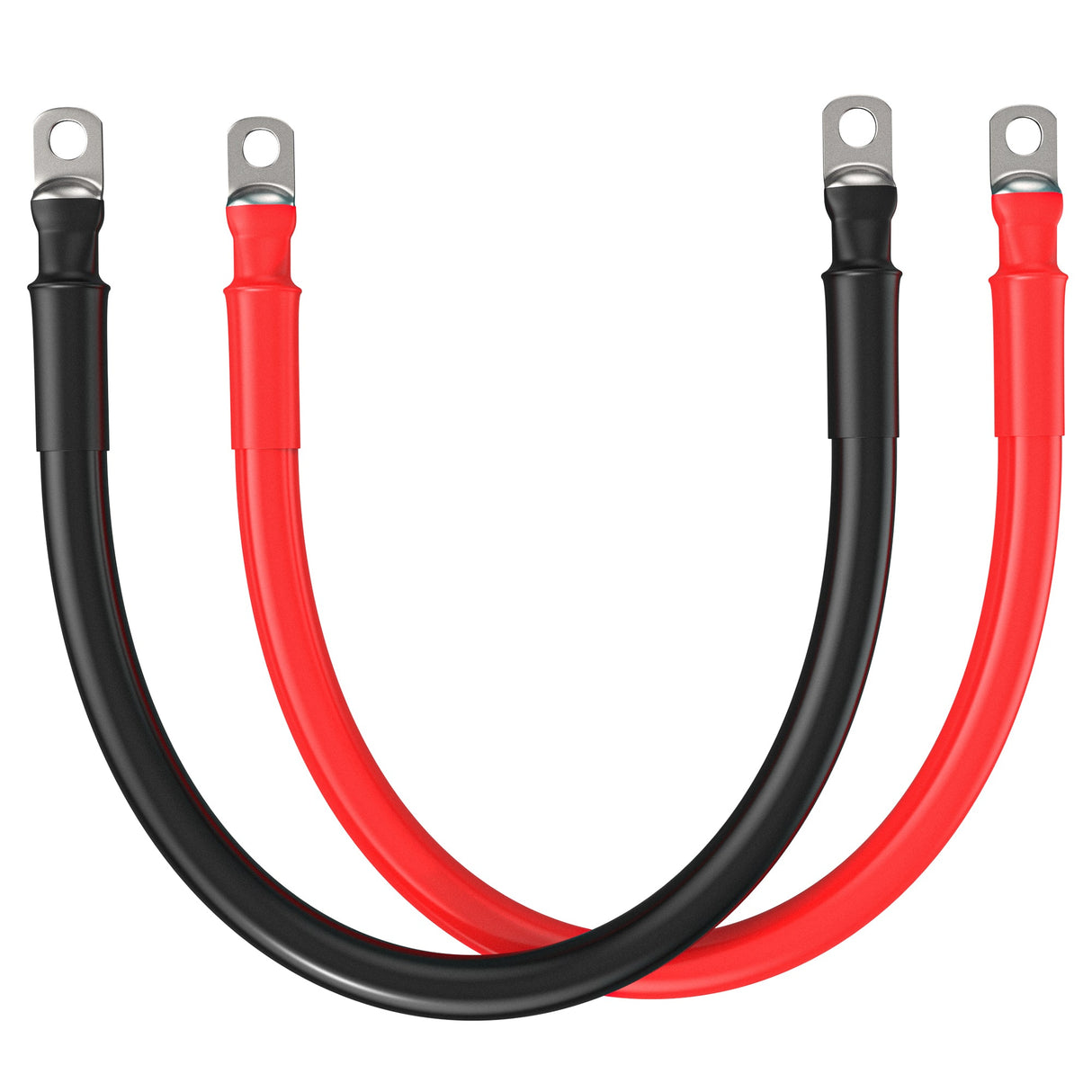 4 Gauge 5/16” Battery Cables | Pair of 4AWG Red and Black Pure Copper Inverter Battery Cables with 5/16” Lugs | Choose Cable Length: 1ft, 1.5ft, 2ft, 3ft, 4ft, 5ft, 6ft, 8ft, 10ft