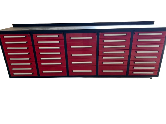 10ft Workbench Storage Cabinet with 35 Drawers