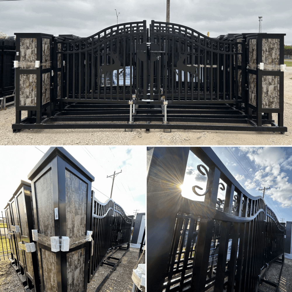 20ft Wrought Steel Garden Driveway Gate with Post