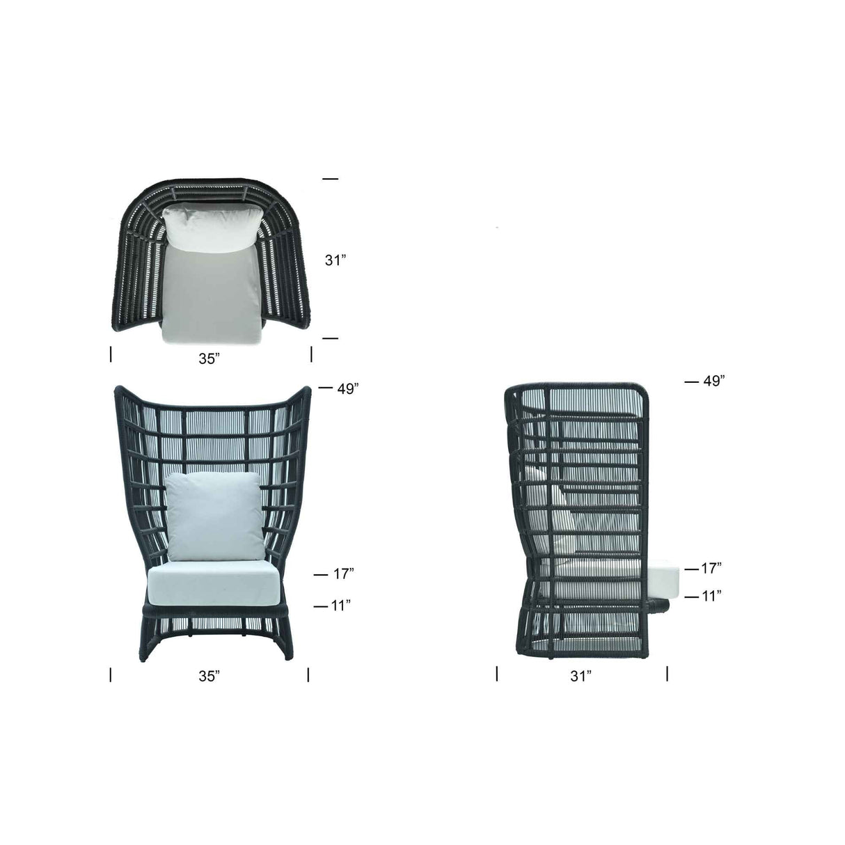 Rio Armchair with Sunbrella Cushion