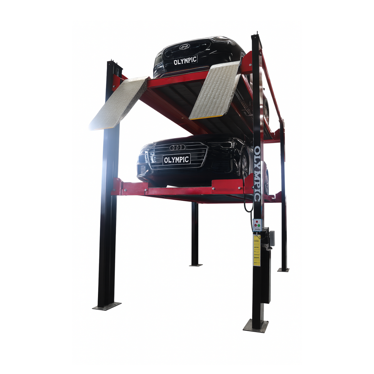 Olympic 4P-4032XL Three Level 3-Car Stacking Four Post Lift