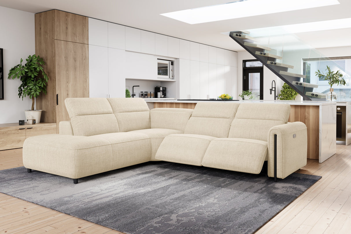 Octavia Fabric Reclining Corner Sectional Cloud Sofa