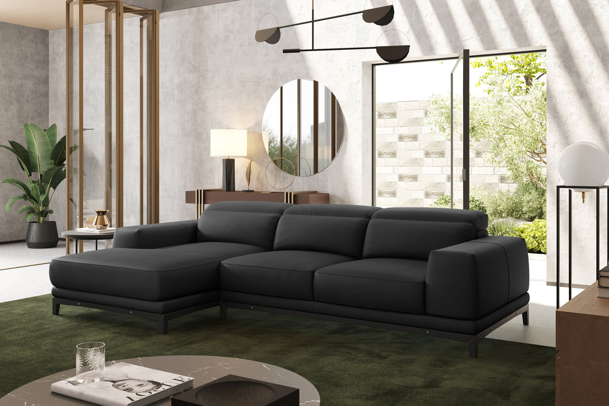 Valletta Leather Sectional Sofa
