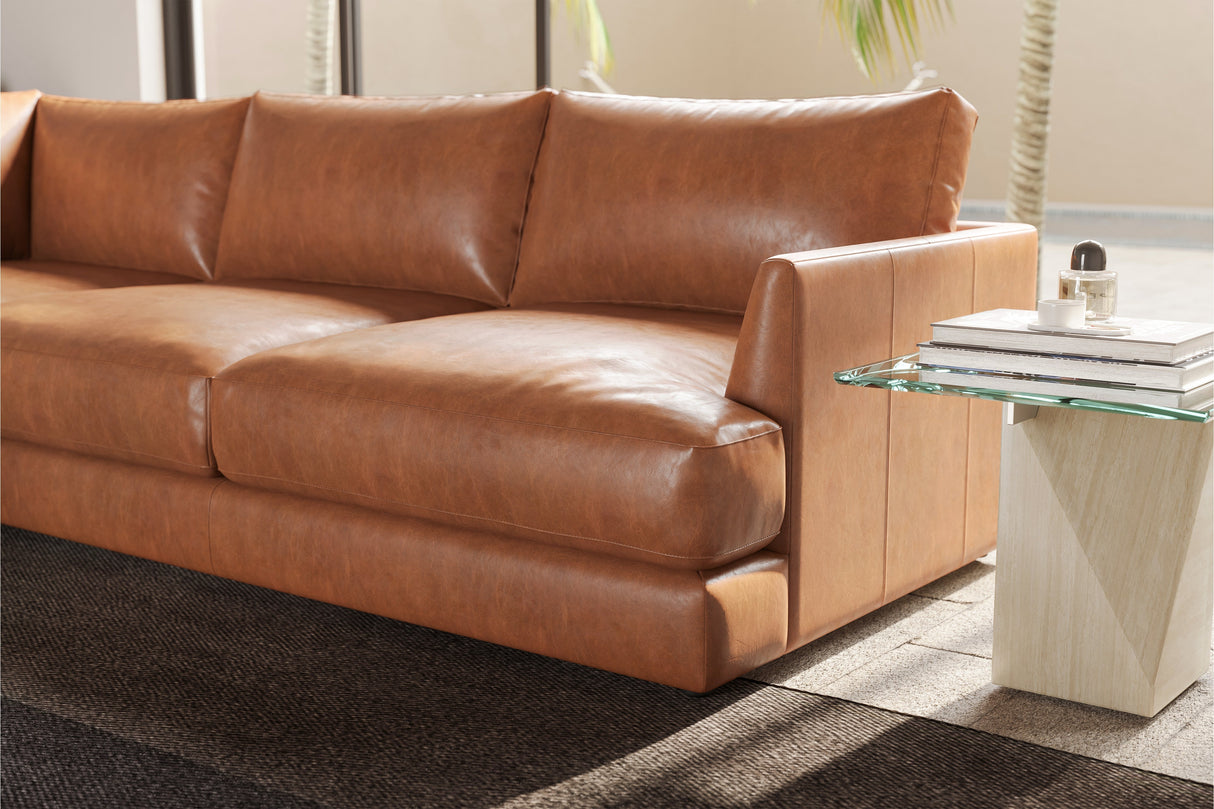 Serena Leather Sectional Sofa