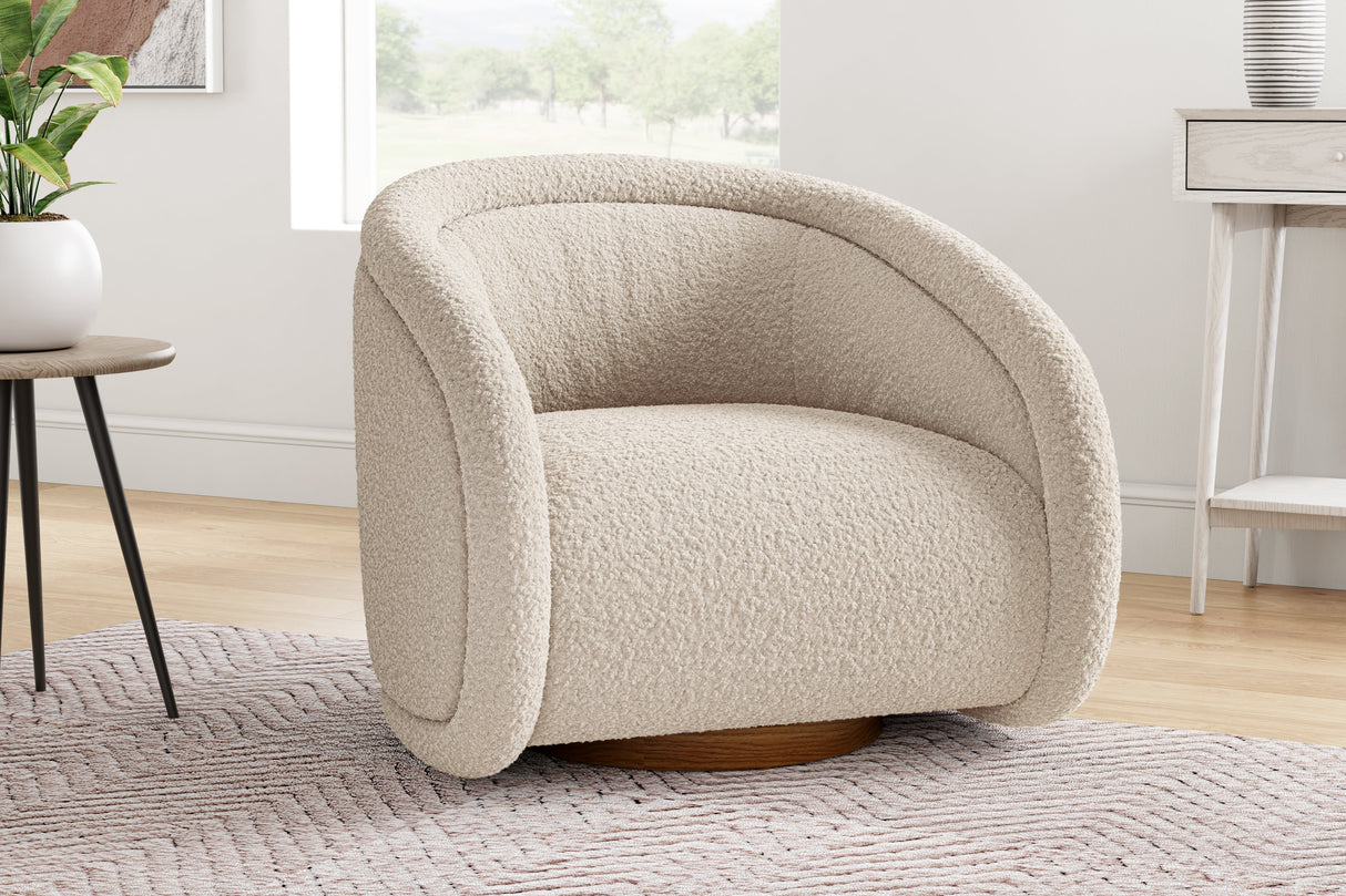 Violet Fabric Swivel Chair