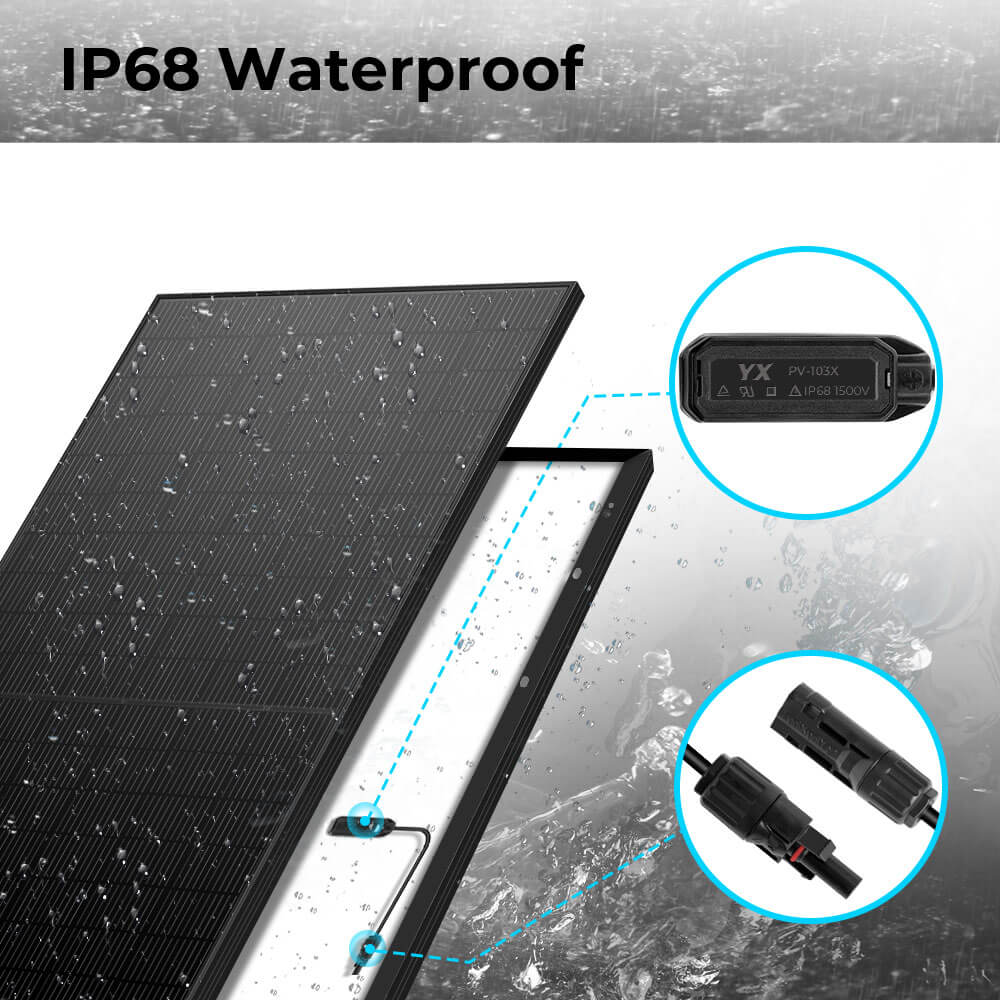 500W Mono Black PERC Solar Panel UL61730 CEC Listed