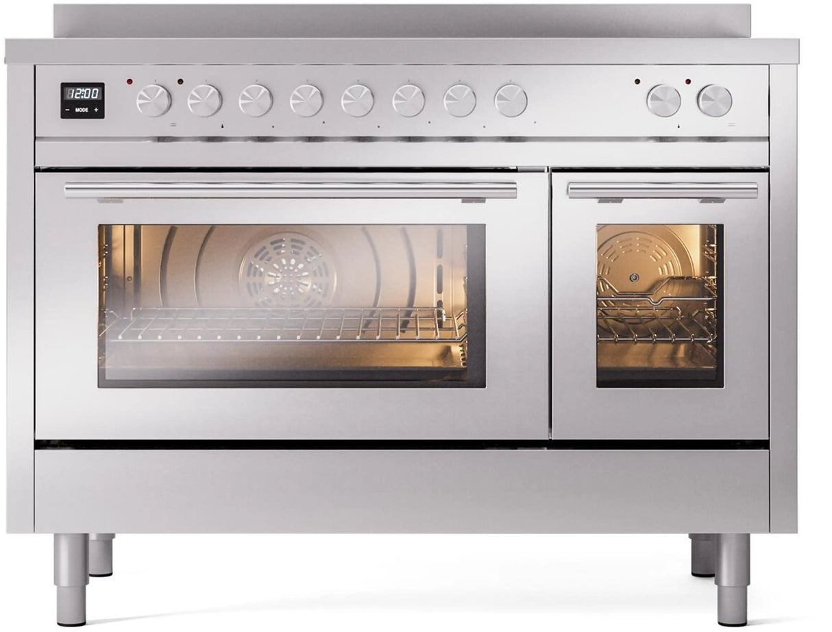 ILVE Professional Plus II 48-Inch Induction Range in Stainless Steel (UPI486WMPSS)