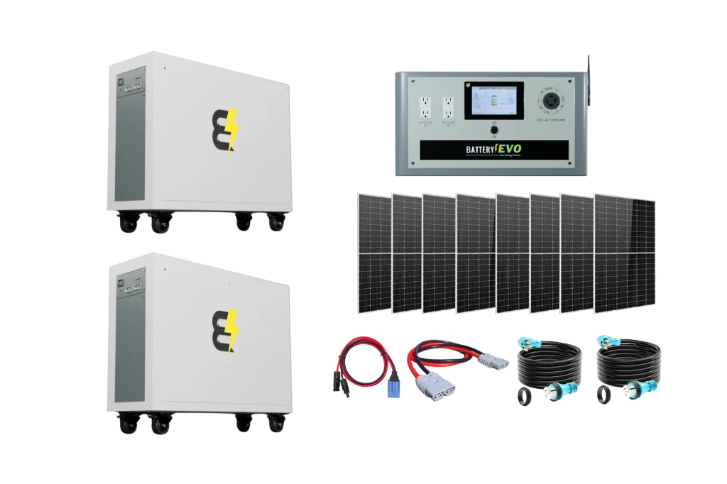 RHINO 4 48V 80kWh Lithium Battery 2x Kit with 12.5kVA Inverter and 3.3kW Solar Panel