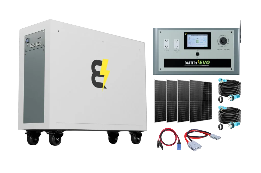 RHINO 4 48V 40kWh Lithium Battery with 12.5kVA Inverter and 2.2kW Solar Panel
