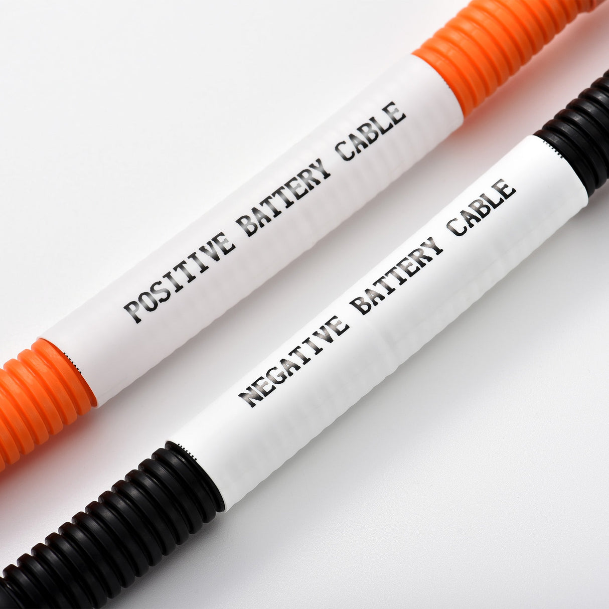 4 AWG 3/8” Battery Cables | Pair of Orange & Black Pure Copper Battery Cables for Server Rack Busbar