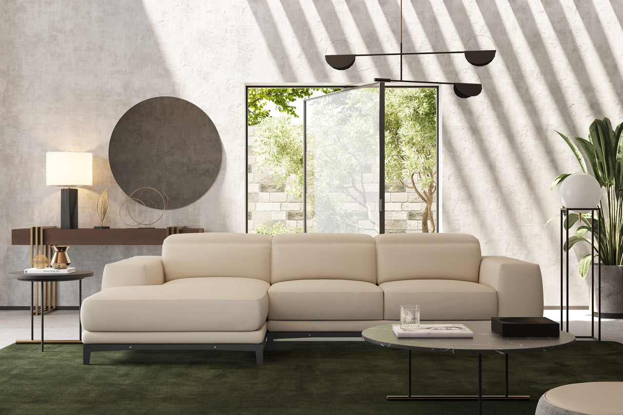 Valletta Leather Sectional Sofa