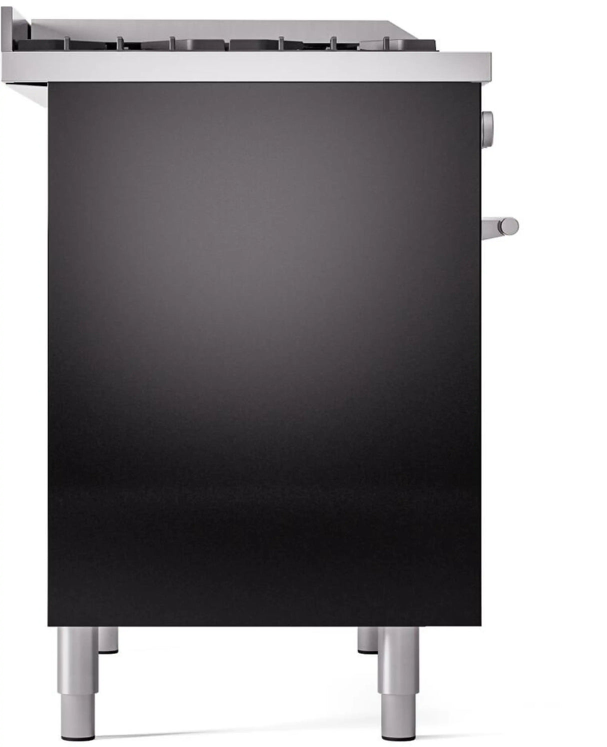 ILVE Professional Plus II 40-Inch Freestanding Propane Gas Dual Fuel Range with 6 Sealed Burner in Glossy Black (UPD40FWMPBKLP)