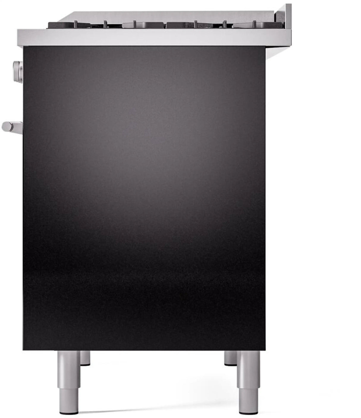 ILVE Professional Plus II 40-Inch Freestanding Propane Gas Dual Fuel Range with 6 Sealed Burner in Glossy Black (UPD40FWMPBKLP)