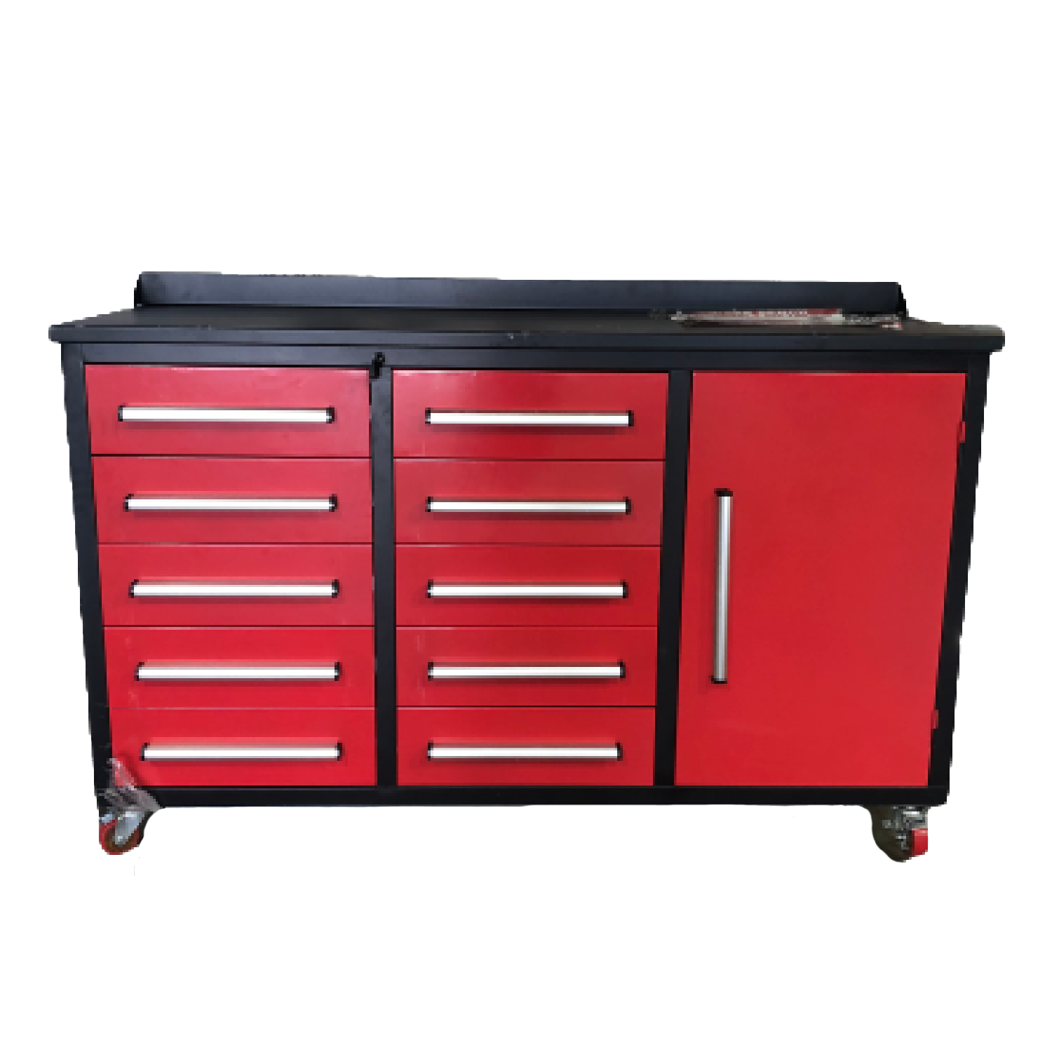 5.5ft Heavy Duty Mobile Workbench with Cabinet & 10 Drawers