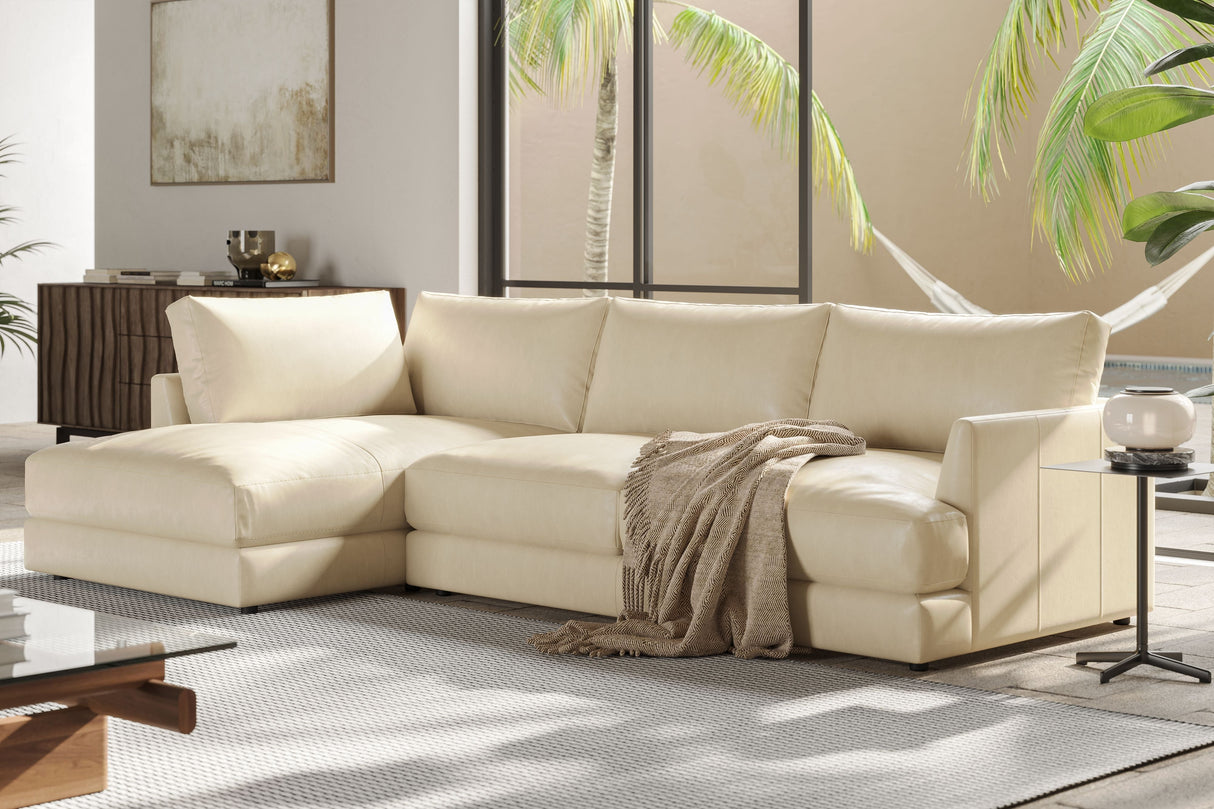 Serena Leather Sectional Sofa