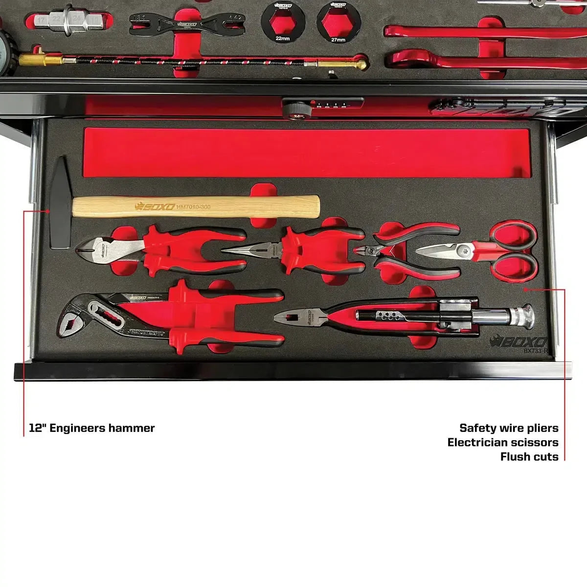 MotoBox | 103-Piece Metric Motorcycle Tool Set with 5-Drawer Hand Carry Tool Box