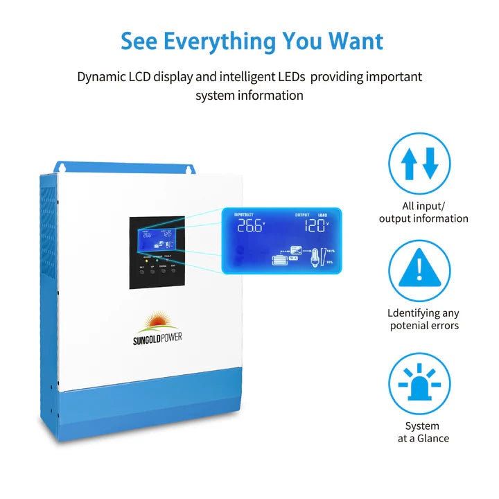 SUNGOLD POWER 3000W 24V Solar Inverter Charger