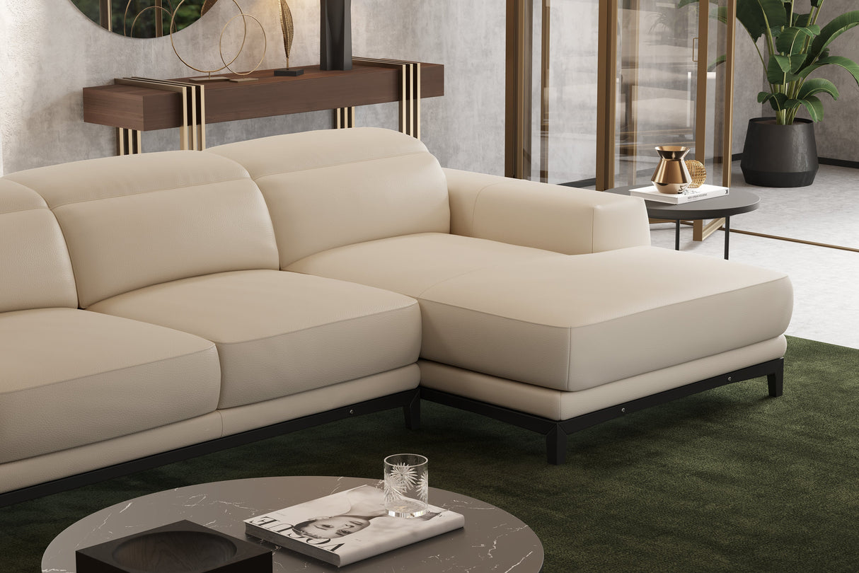 Valletta Leather Sectional Sofa