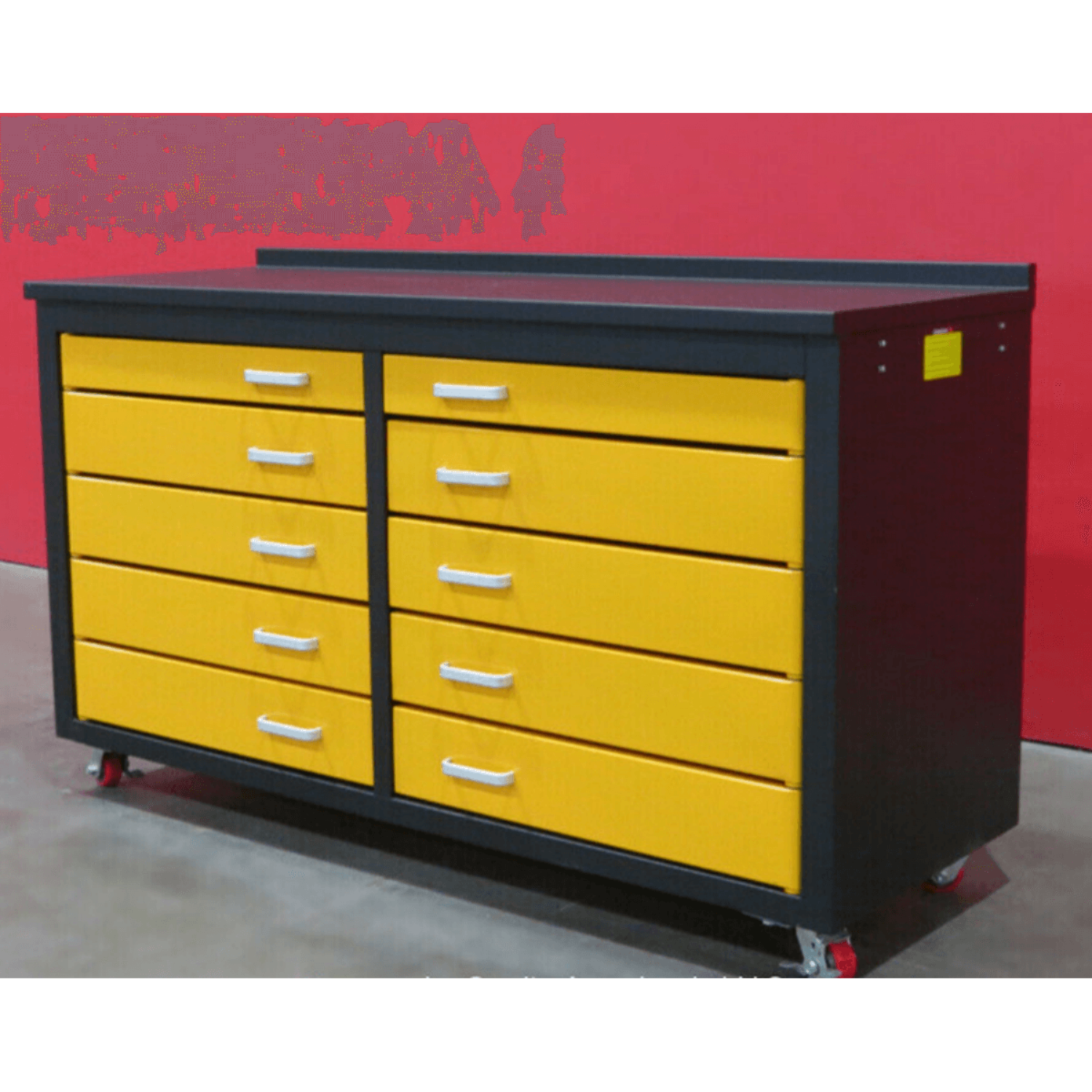 6ft Heavy Duty Mobile Workbench with 10 Drawers