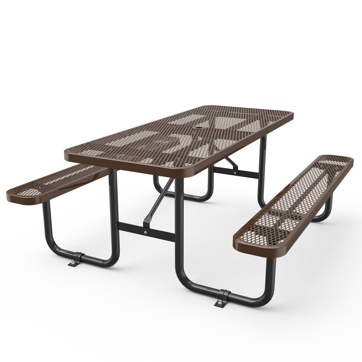 6ft Rectangle Picnic Table With Umbrella Hole