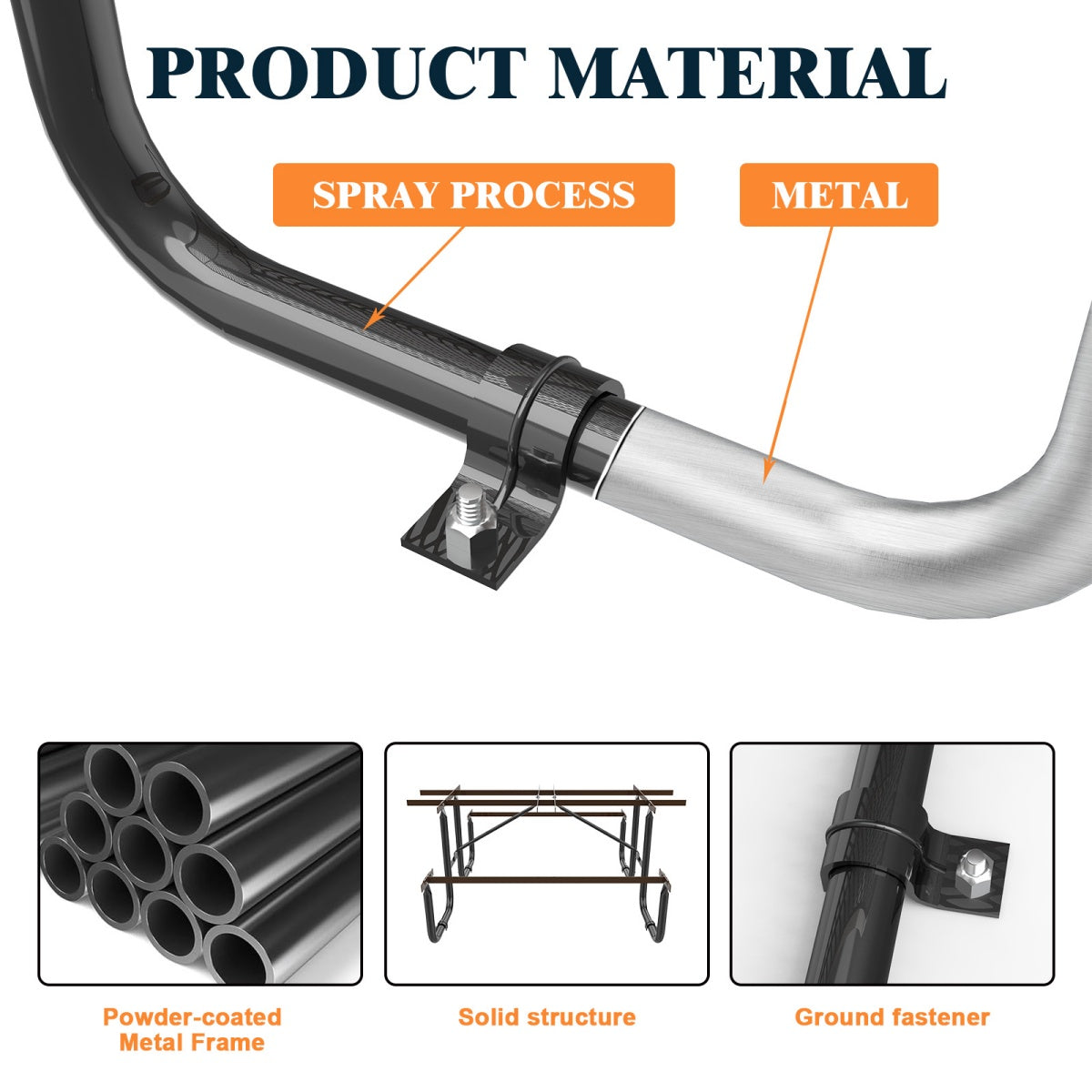 6ft Rectangle Picnic Table With Umbrella Hole