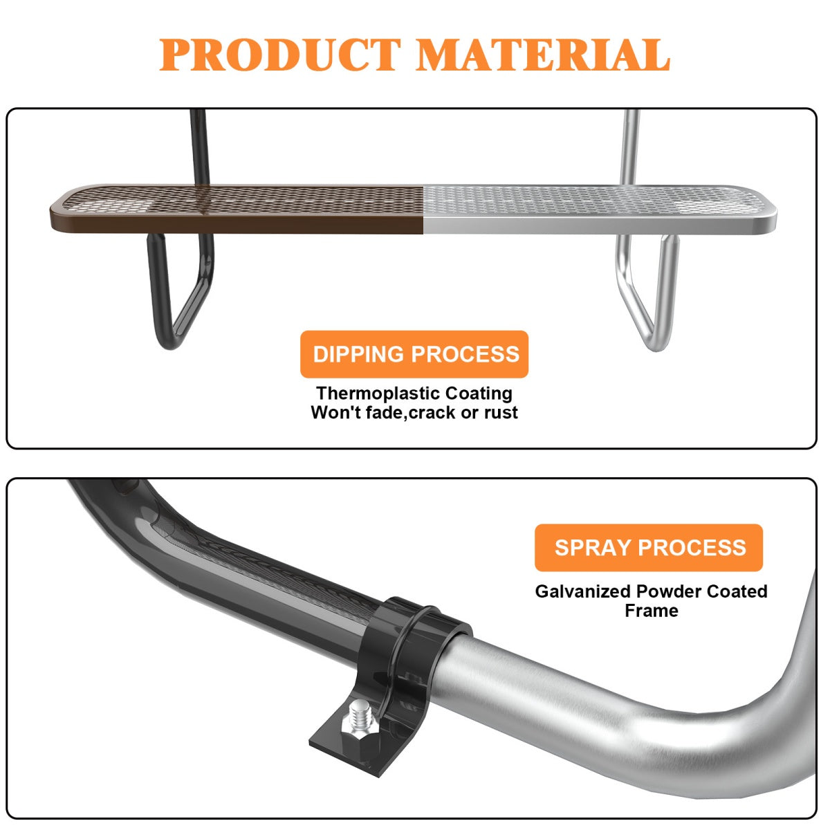 6ft Rectangle Picnic Table With Umbrella Hole