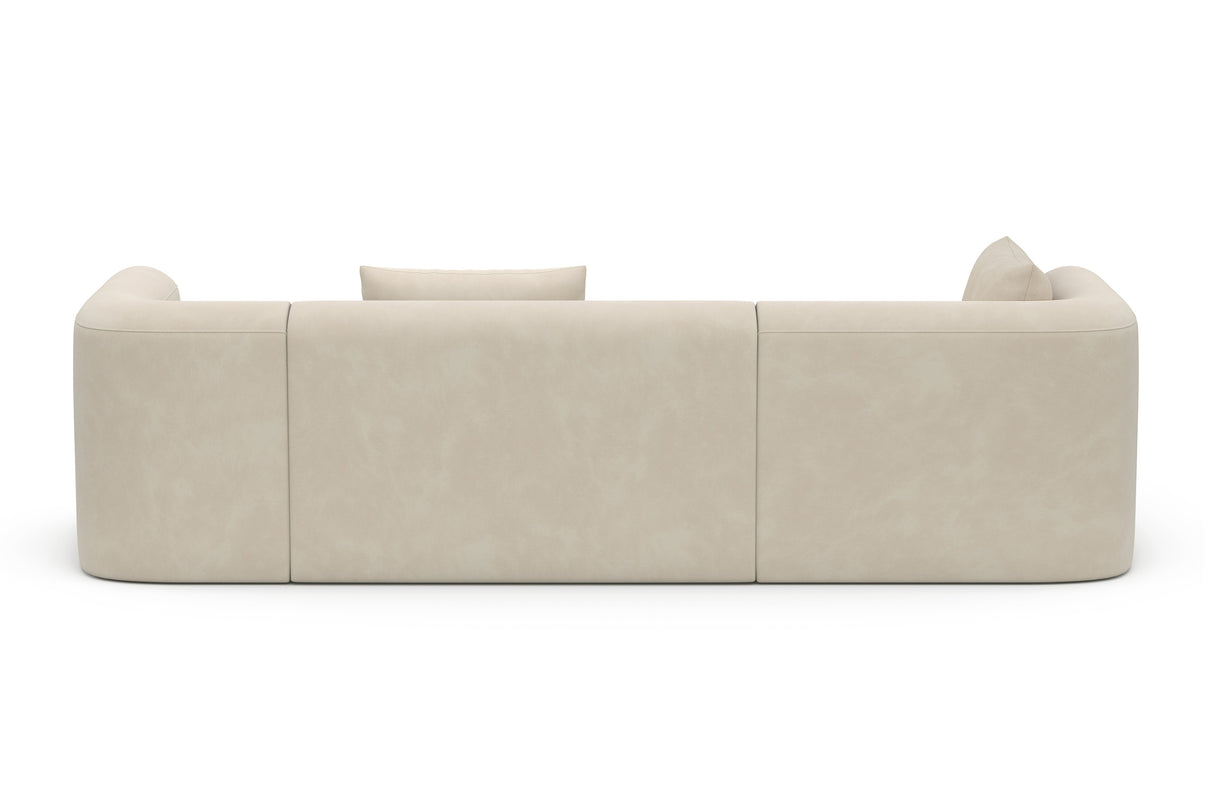 Jordyn Velvet Fabric Sectional Sofa