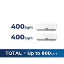 ACiQ 18,000 BTU 22.9 SEER2 2-Zone Wall Mounted Mini Split System w/ WiFi