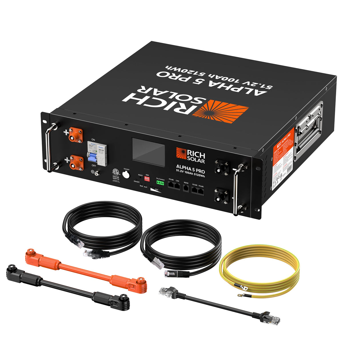 ALPHA 5 PRO | 51.2V 100Ah LiFePO4 Battery | Premium 48V Server Rack Lithium Battery for Residential, Commercial, RVs, Off-Grid | 7,000 Lifetime Cycles | 10 Year Warranty | UL1973, UL9540A Certified