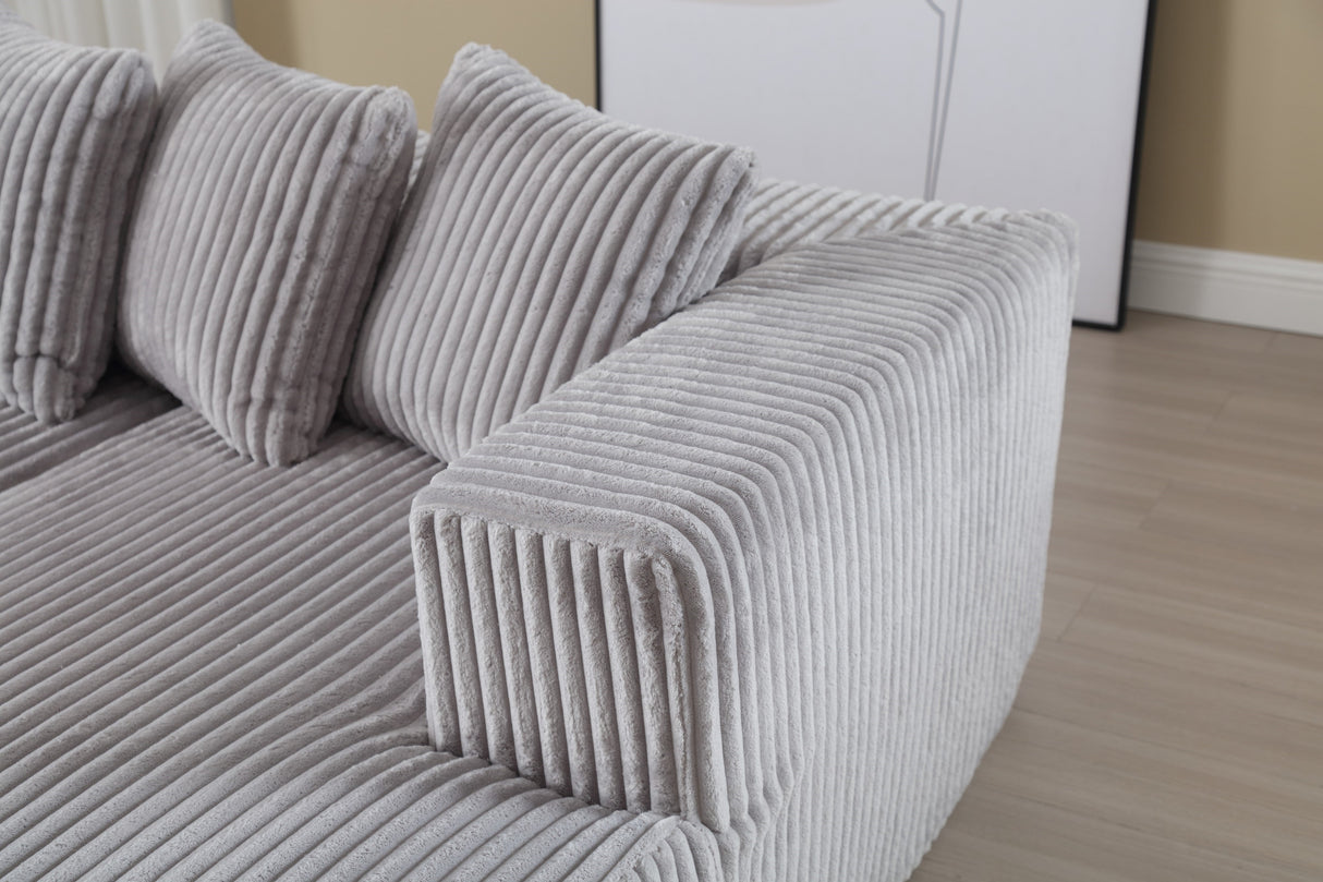 Alexus Corduroy Fabric Sectional Sofa