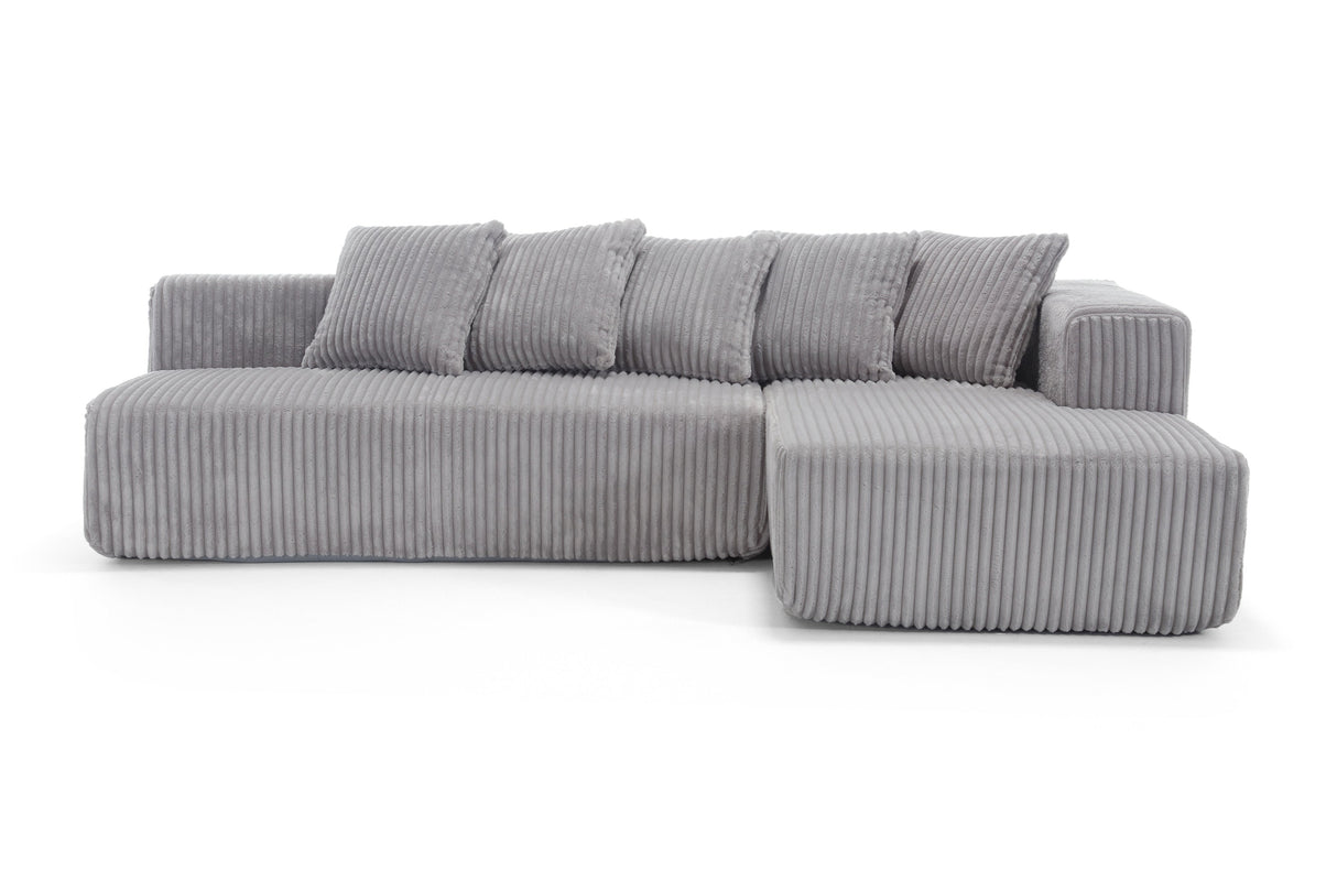 Alexus Corduroy Fabric Sectional Sofa