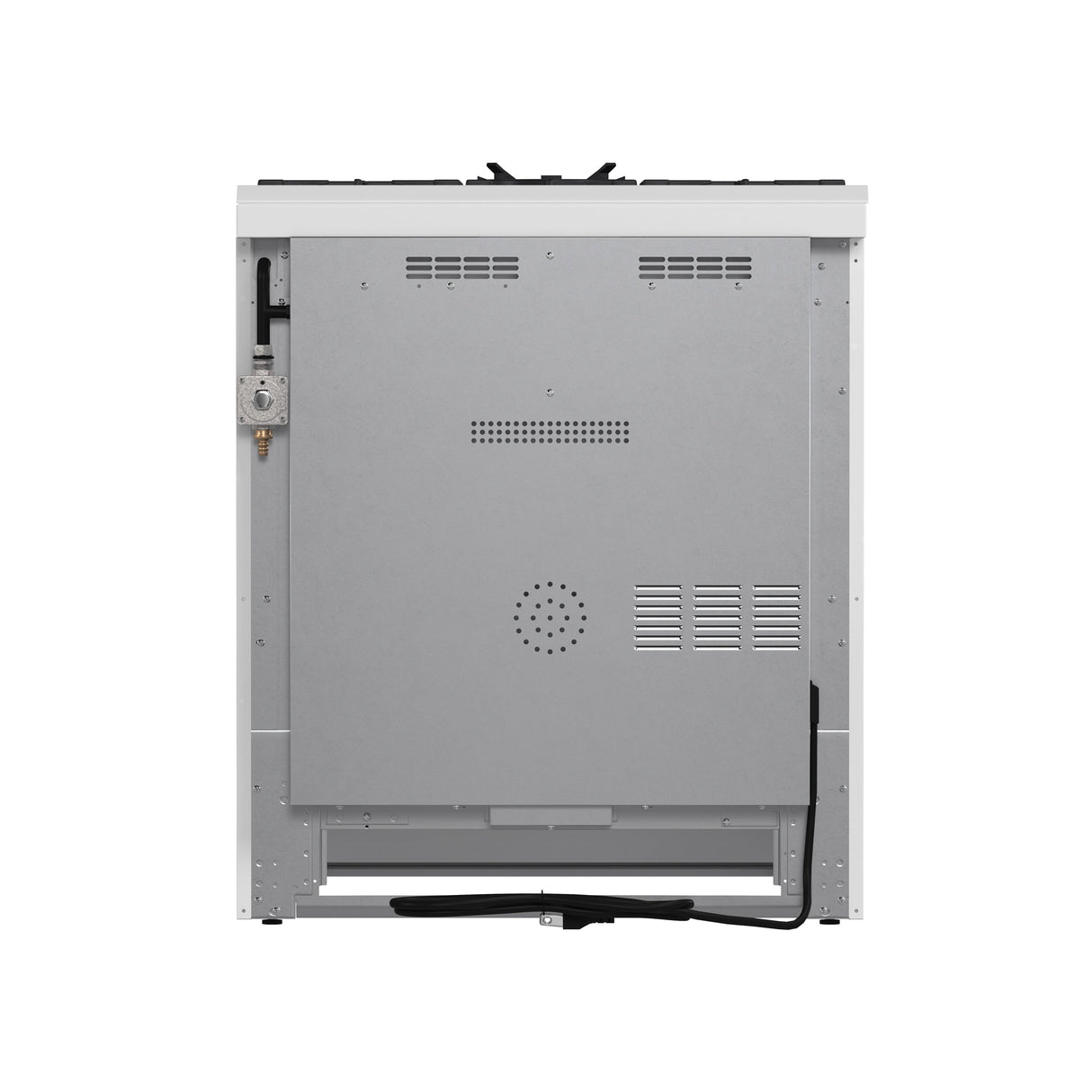 FORNO Espresso Leonardo 30" 5 cu. ft. Gas Range in White with Silver Handles, FFSGS1116-30WHT