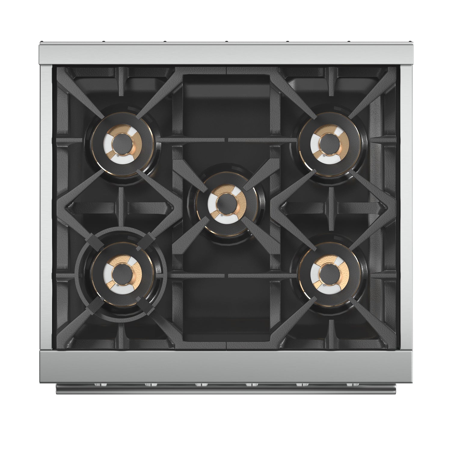 FORNO Capriasca 30″ 4.32 cu. ft. Gas Range with 5 Italian Burners in Stainless Steel, FFSGS6260-30