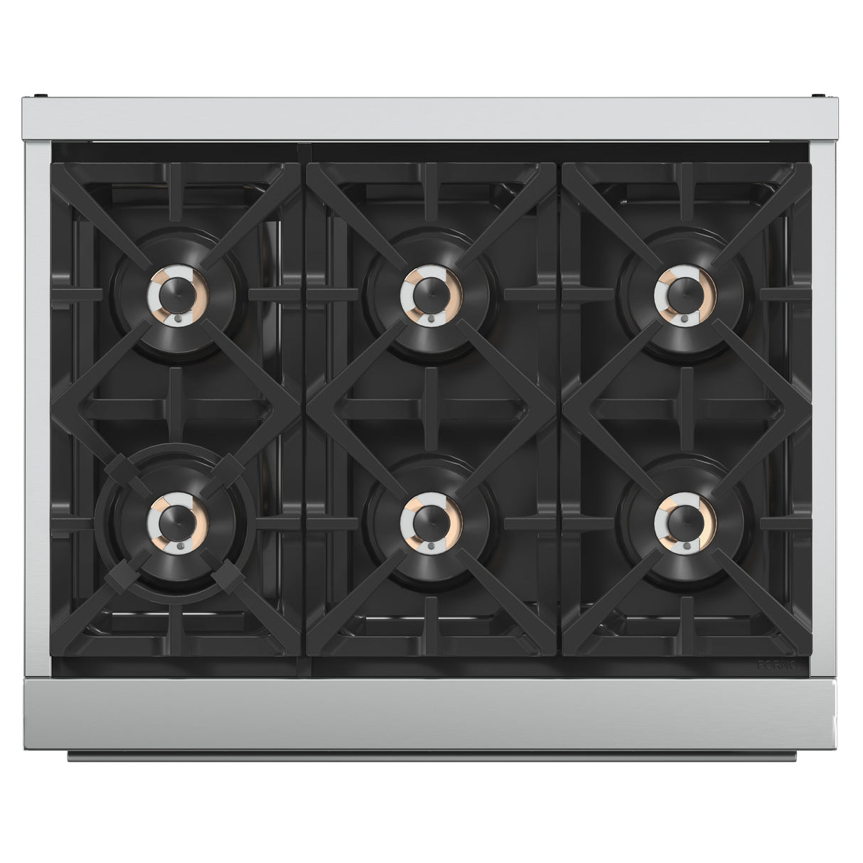 FORNO Capriasca 36" 5.36 cu. ft. Gas Range with 6 Italian Burners in Stainless Steel, FFSGS6260-36