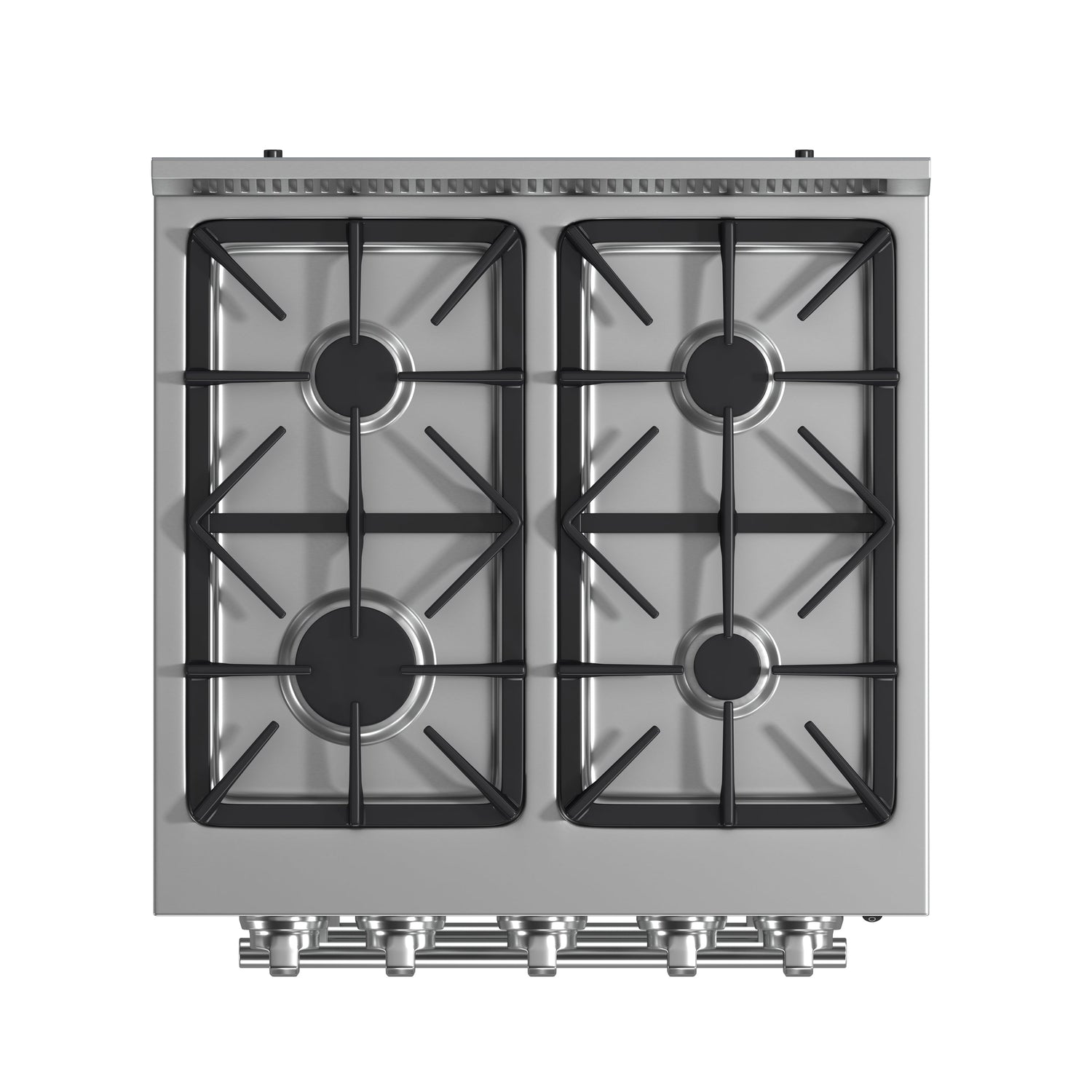 FORNO Breno 24" 2.3 cu. ft. Freestanding Gas Range with 4 Sealed Burners in Stainless Steel, FFSGS6272-24