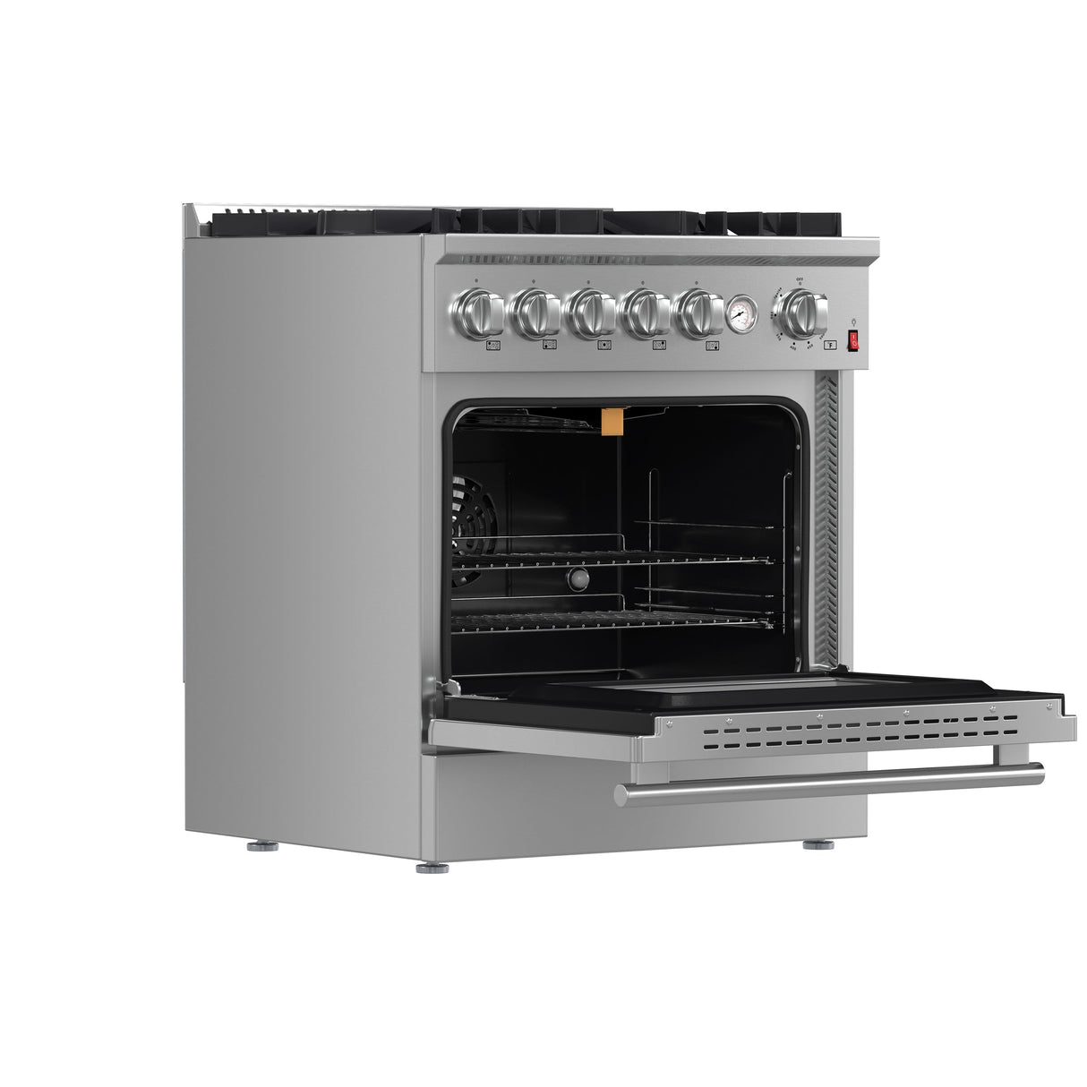 FORNO Giovanni 30" 4.32 cu. ft. Gas Range with 5 Sealed Burners, Air Fry Basket, Wok Support and Griddle, FFSGS6274-30