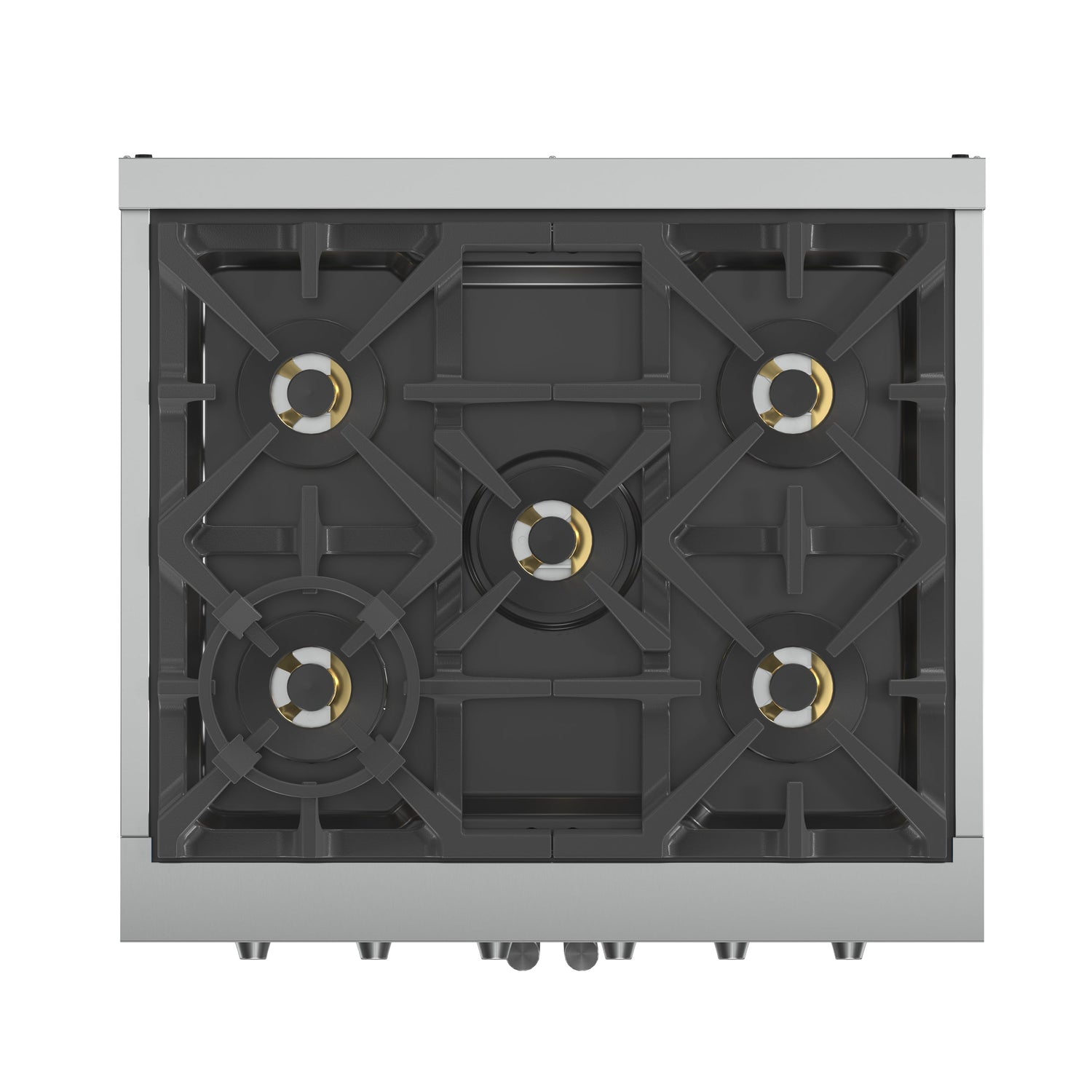 FORNO Capriasca 30" 4.32 cu. ft. Professional Gas Range with French Door and 5 Sealed Burners, FFSGS6460-30