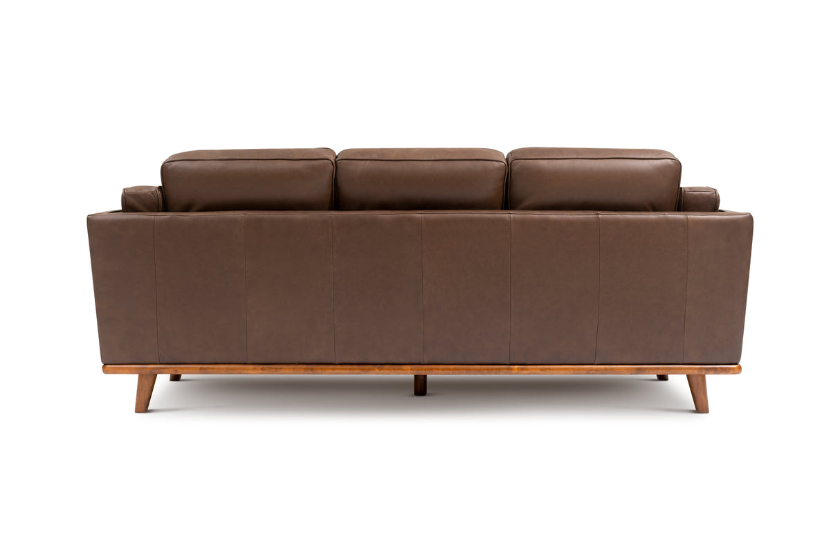 Valencia Artisan Top Grain Leather Wide Three Seats Sofa, Chocolate