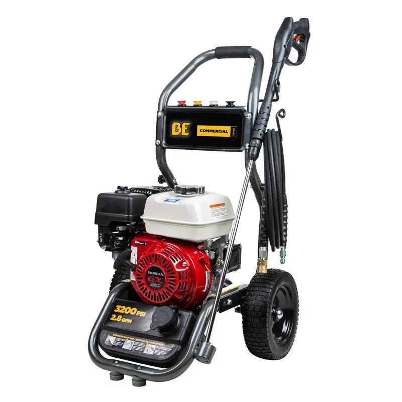 BE Power 3,200 PSI - 2.8 GPM Gas Pressure Washer with Honda GX200 Engine and AR Triplex Pump - BE3265HA