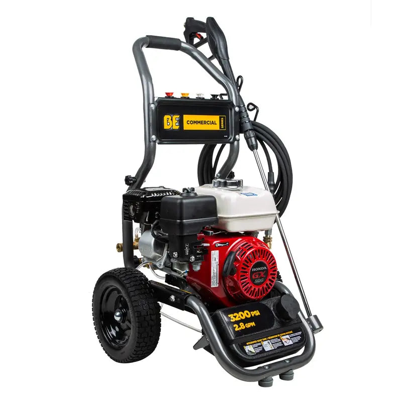BE Power 3,200 PSI - 2.8 GPM Gas Pressure Washer with Honda GX200 Engine and AR Triplex Pump - BE3265HA