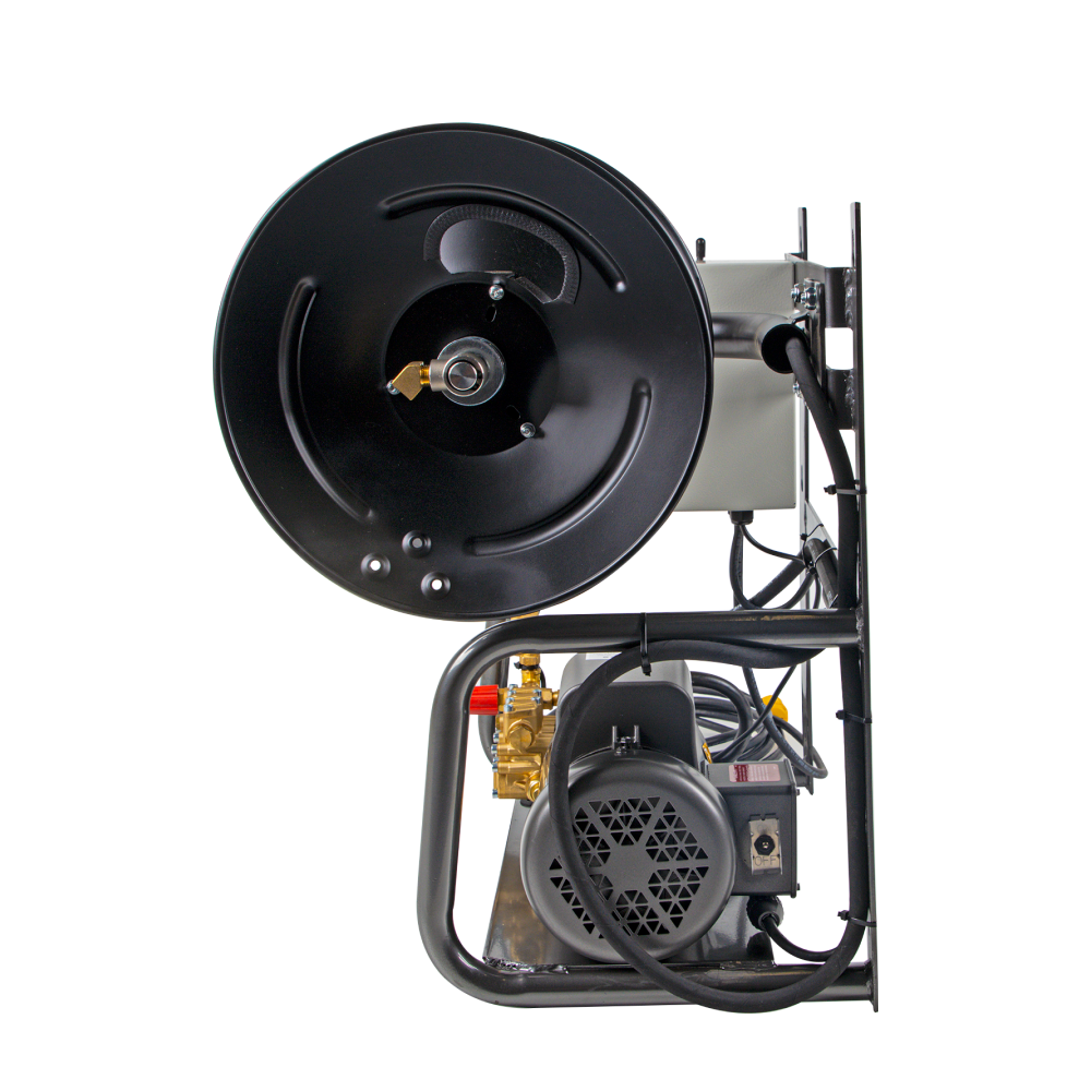 BE Power 1,500 PSI 2.0 GPM 2.0 HP Wall Mount Electric Pressure Washer with a Baldor Motor and General Triplex Pump - X-1520FW1GENH